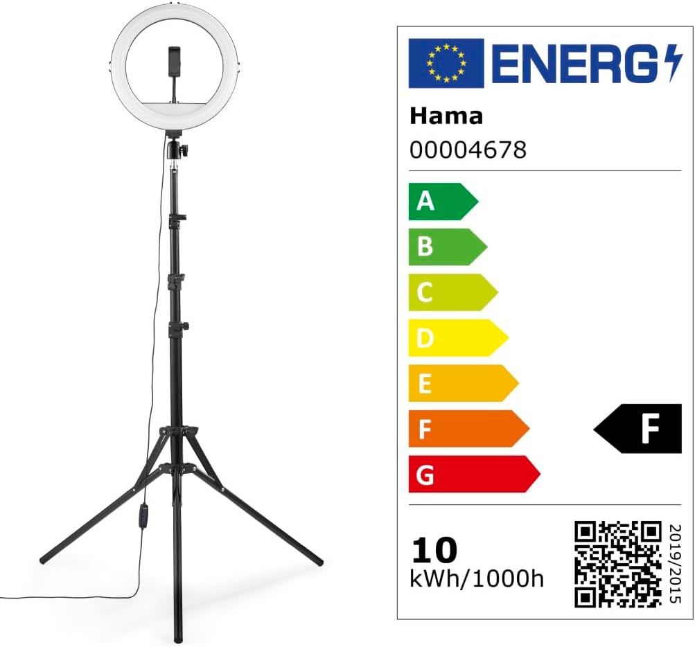 LED-Ringleuchte Spotlight Steady 120 III, Ringlicht-Stativ für Handy, 12"