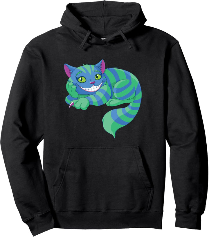 Cheshire Cat Grinsen Grün und Blau Pullover Hoodie