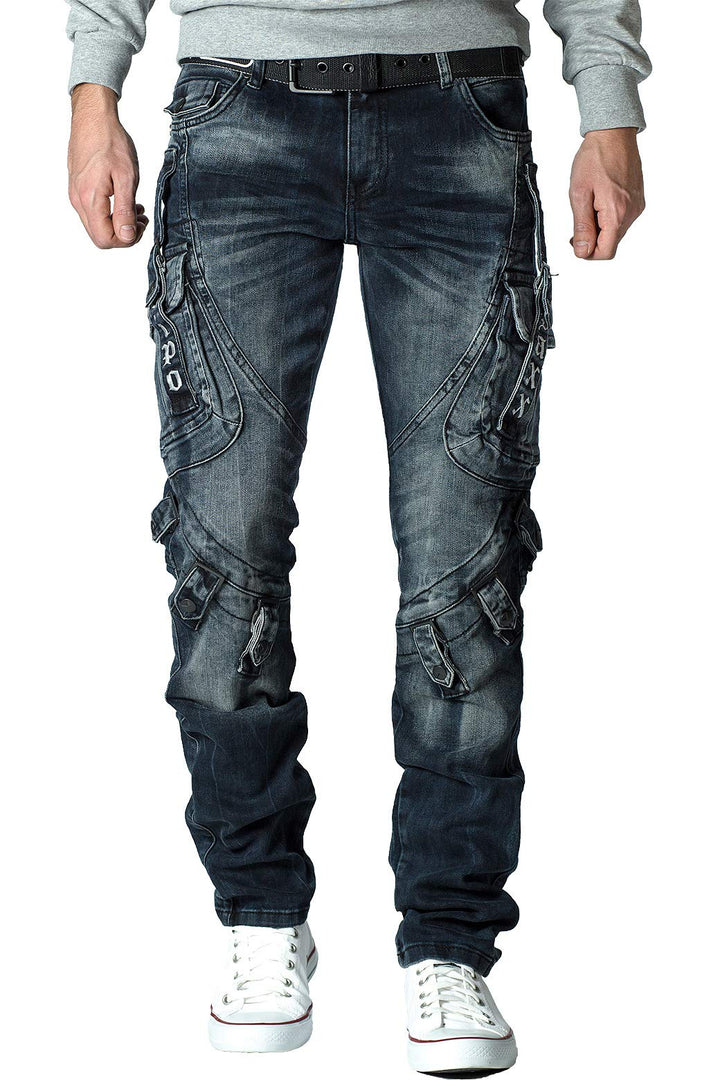 Cipo &amp; Baxx Herren Jeans besondere Designs 29W / 32L Blau - 63, 29W / 32L Blau - 63