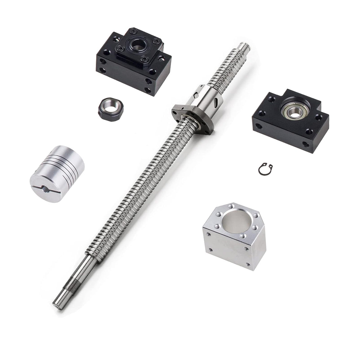 CNCYEAH Linearführung 2PCS HGR20-600mm Linearschiene mit Gleitblock + SFU1605-600mm Kugelumlaufspind