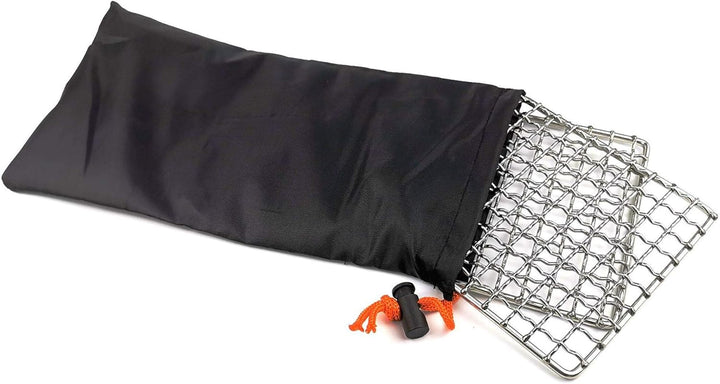 Rayeeley Bushcraft Grills Backpacker Grills, Lagerfeuer Kochen, Grillrost, hochfeste Outdoor-Netzaus