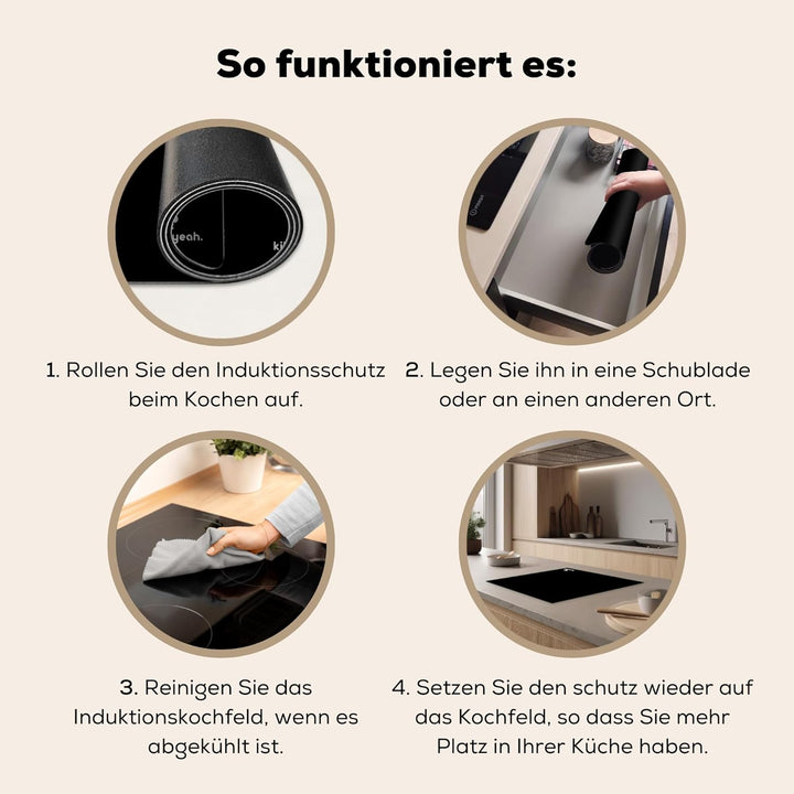 KitchenYeah© Herdabdeckplatte Einteilig Induktionsmatte Küche Abdeckung Ceranfeld Herd Abdeckplatte