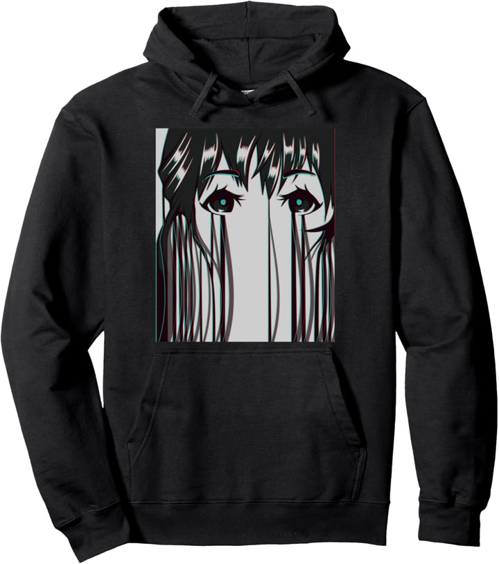 Vaporwave Aesthetic Sad Anime Girl Japanische Pullover Hoodie