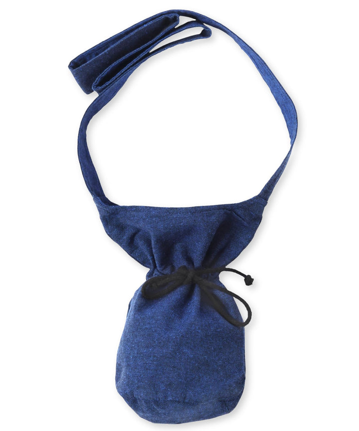 Umhänge -Tasche Klein - Baumwolle/Leinenlook Mittelalter Kleidung Blau, Blau