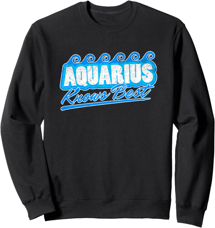 Wassermann weiss am besten lustig 90er Retro Sternzeichen Ges Sweatshirt