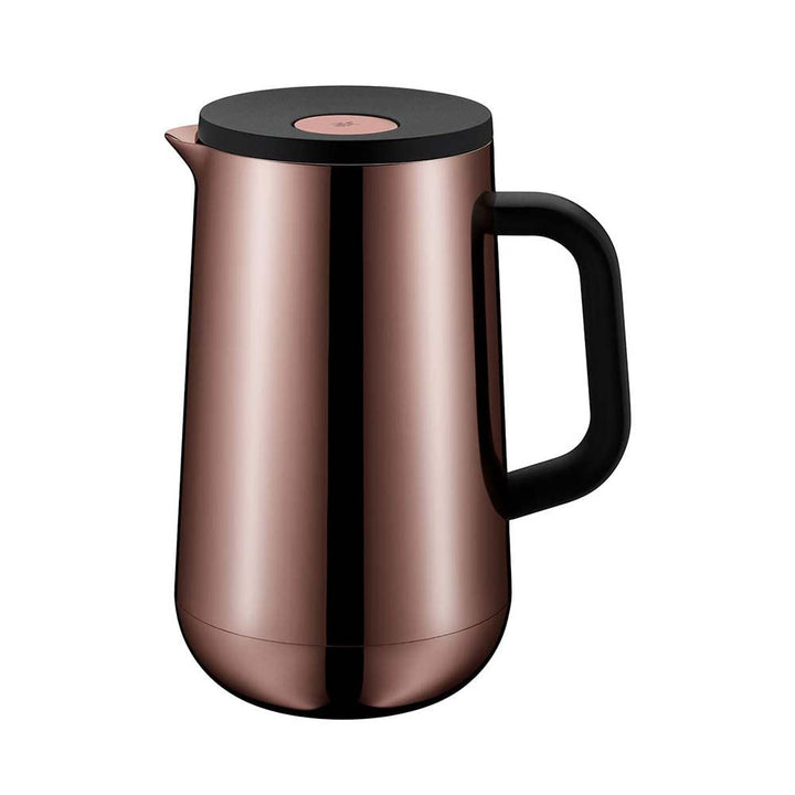 WMF Impulse Thermoskanne 1l, Isolierkanne für Tee oder Kaffee, Druckverschluss, hält Getränke 24h ka
