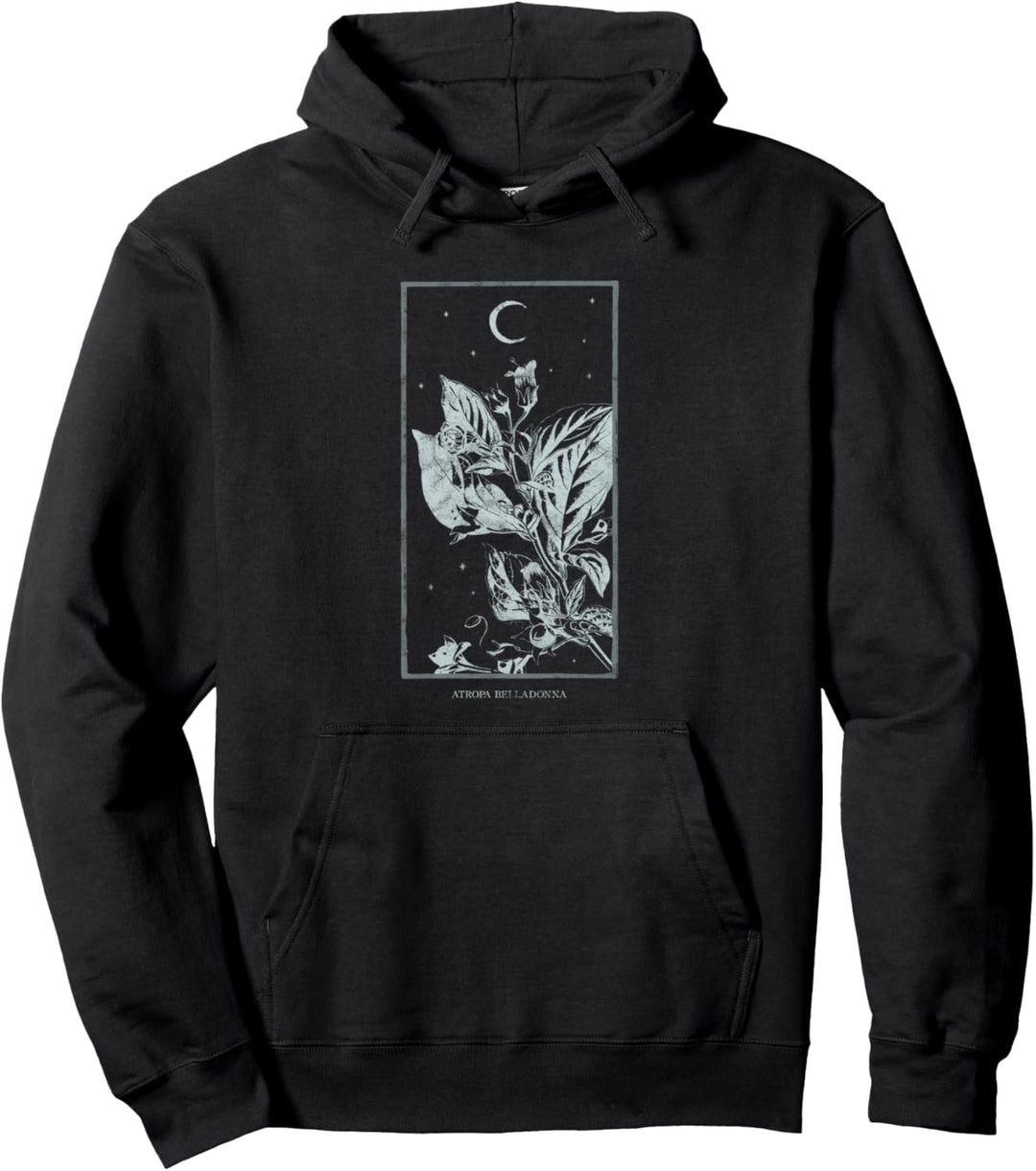 Occult Nachtschatten Tollkirsche Gothic Grunge Tarot Trip Pullover Hoodie