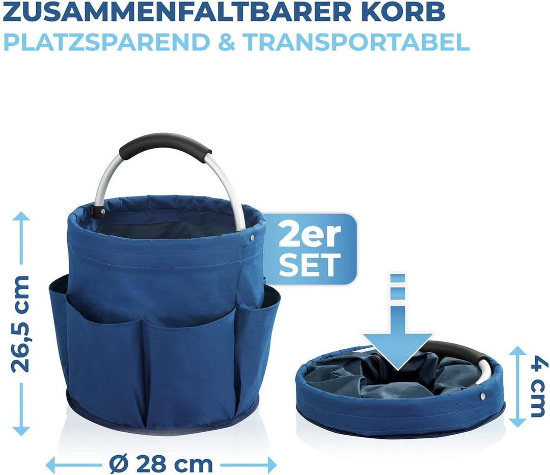 Maximex Reinigungs Caddy, 2er Set, Putztasche mit 6 Aussenfächern, 16 l Hauptfach, Organizer für Put