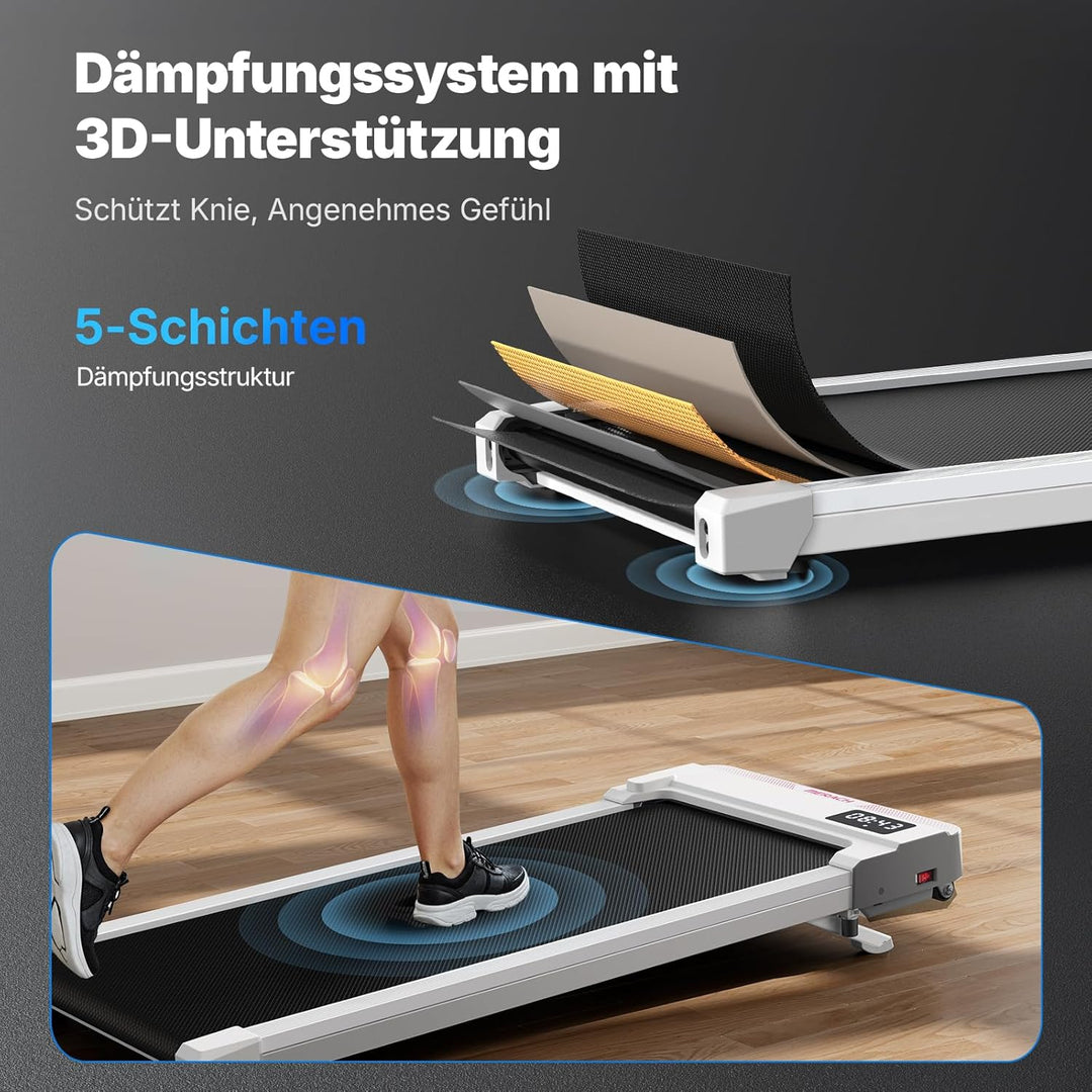MERACH Walking Pad, 3 in 1 Laufband Für Zuhause, 0%-6% Steigung Laufband Schreibtisch für Zuhause un