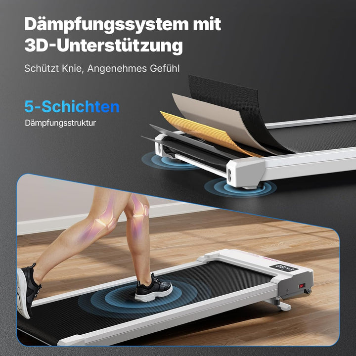 MERACH Walking Pad, 3 in 1 Laufband Für Zuhause, 0%-6% Steigung Laufband Schreibtisch für Zuhause un