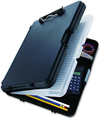 Saunders WorkMate II Klemmbrett, Schwarz mit grauen Scharnieren, Kunststoff, Aufbewahrung – Briefgrö