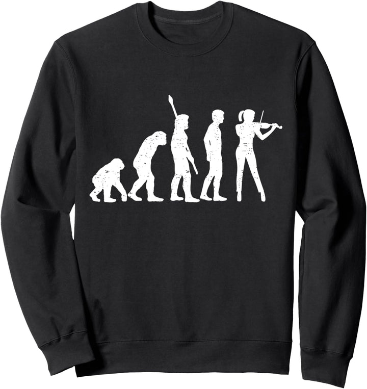 Violine Geigenspielerin Evolution Geige Sweatshirt