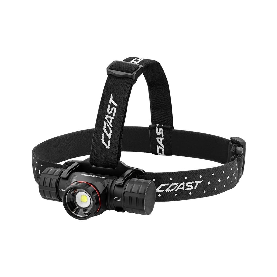 Coast XPH34R 2075 Lumen Wiederaufladbare Dual Power LED Stirnlampe mit Magnetfuss