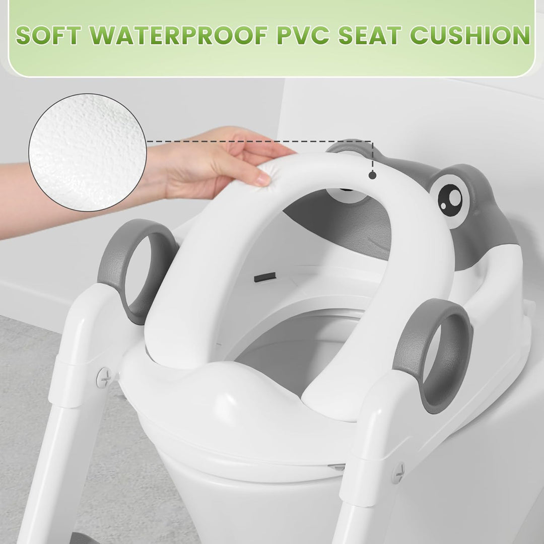 COOSEYA Kinder Toilettensitz,Toilet Training Ladder, Toilettentrainer Toilettensitz für Kleinkinder,