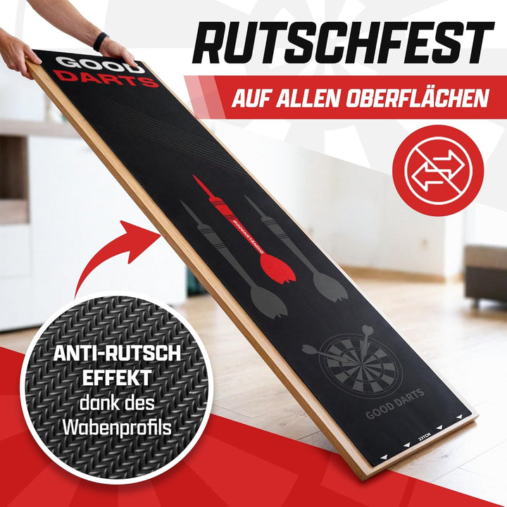 Wurfmatte für Darts mit Abwurflinie, Punkteleiste & Schutz Modern, Modern
