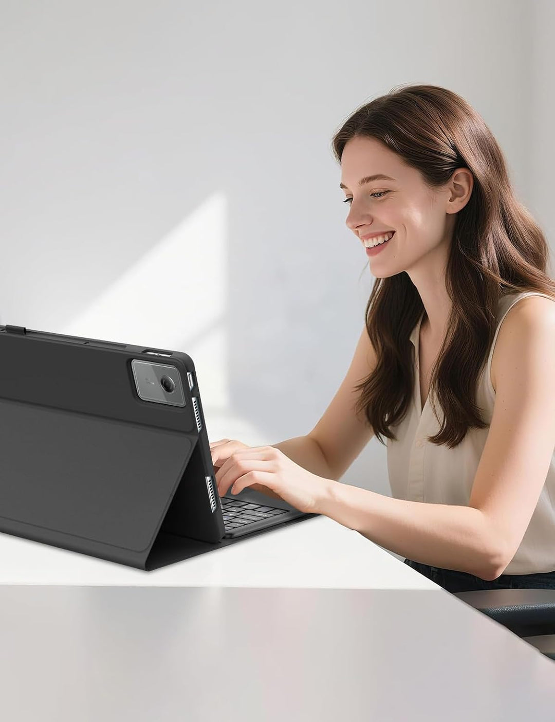 Für Idea Tab Plus 12.1" Tastaturhülle mit Touchpad QWERTZ | Für Lenovo Idea Tab Plus Tablet 12.1 Tas