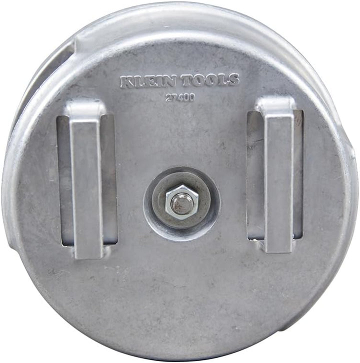 Klein Tools 27400 Tiewire Reel, leichtes Aluminium, Linkshänder und Rechtshänder mit Rücklaufknopf