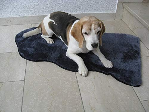 Engel Naturfelle Liegedecke für Katze und Hund Lammfell (Patch) Naturform anthrazit, Anthrazit