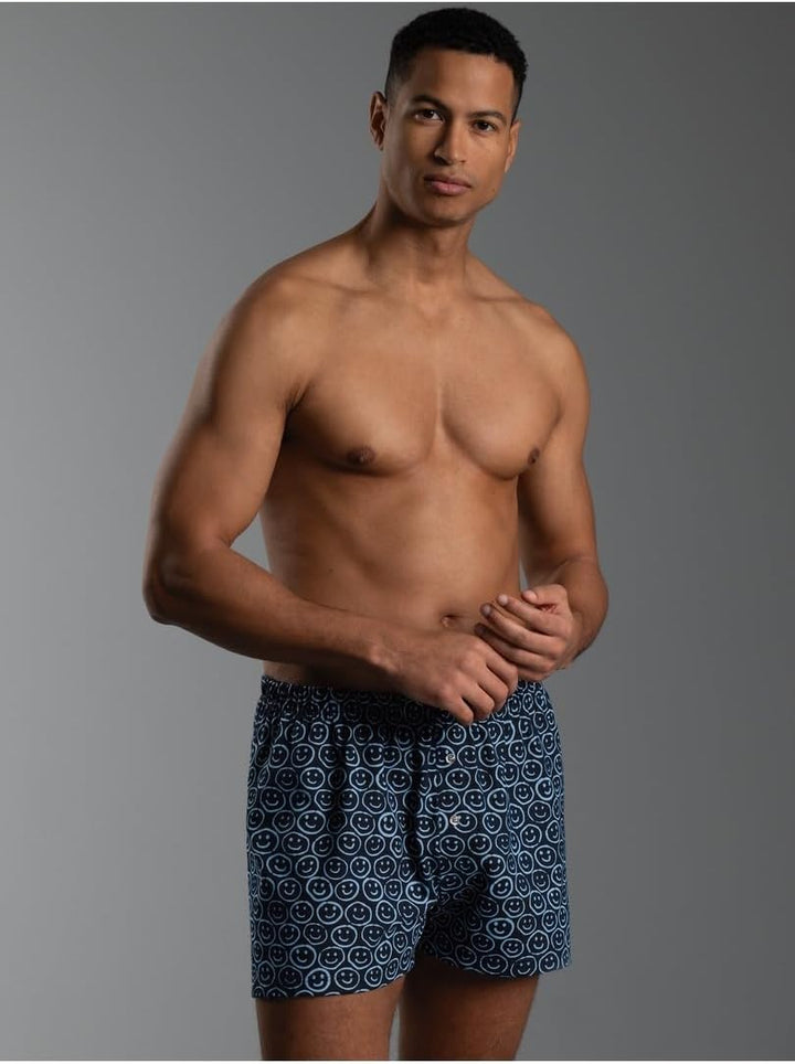Trigema Boxer-Shorts mit freundlichem Smiley-Muster XXL Navy, XXL Navy