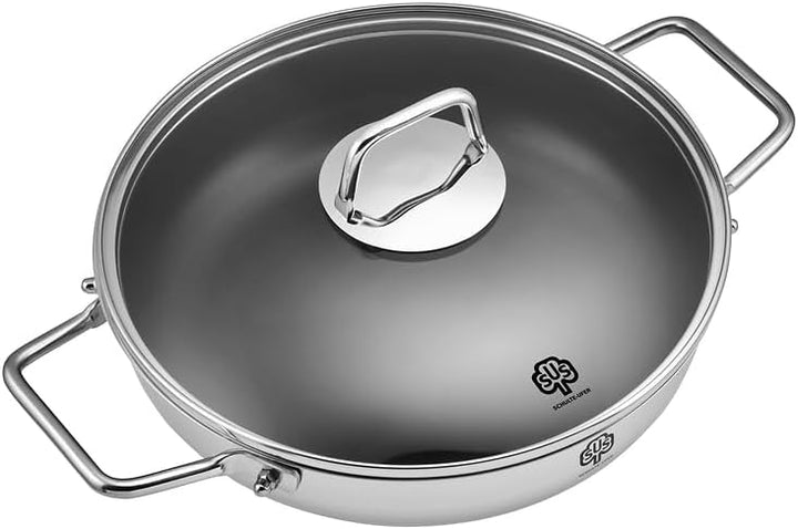 Schulte-Ufer Wega Schmorpfanne beschichtet, Edelstahl, Silber, 24 cm, 24 cm