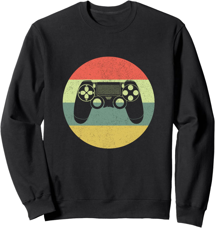 Vintage Gaming Gamer Controller Sonnenuntergang Sweatshirt