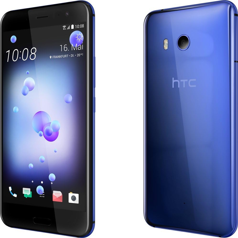 HTC U11 Smartphone (13,97cm (5,5 Zoll), 16 MP Frontkamera, 64GB Speicher, Android) Sapphire Blue, mi