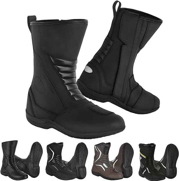 Motorradschuhe für Herren, verstärkte Strassenschuhe, Stossdämpfung, rutschfeste Sohle, wasserdichte