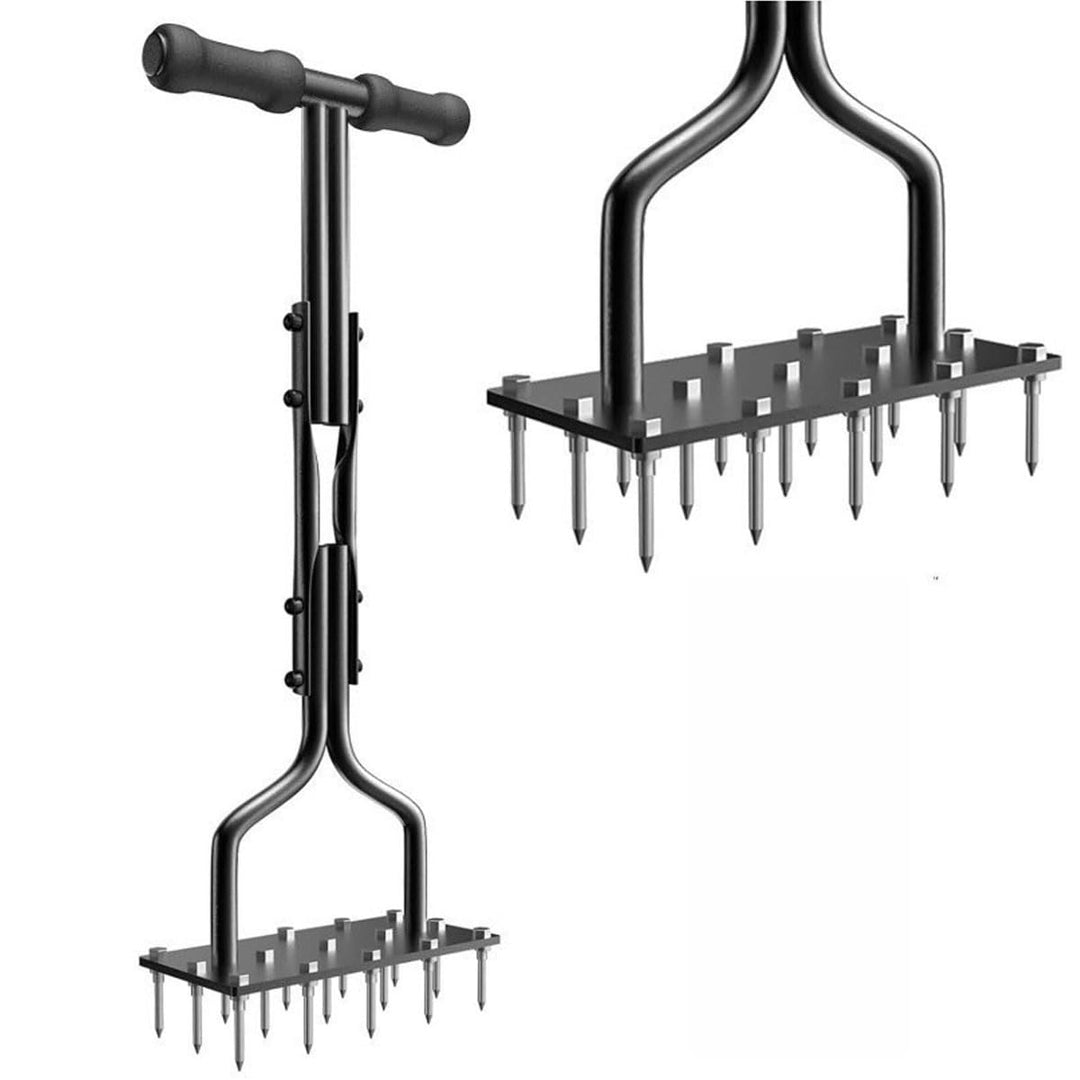 Rasenbelüfter, Aerifizierer für Rasen, manueller Rasenentkernbelüfter Hohlspoon Metall Manuelle Vert