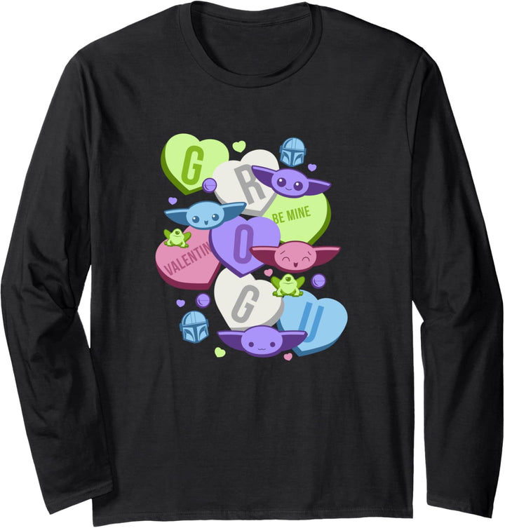 Star Wars: The Mandalorian Grogu Candy Hearts Valentine Langarmshirt