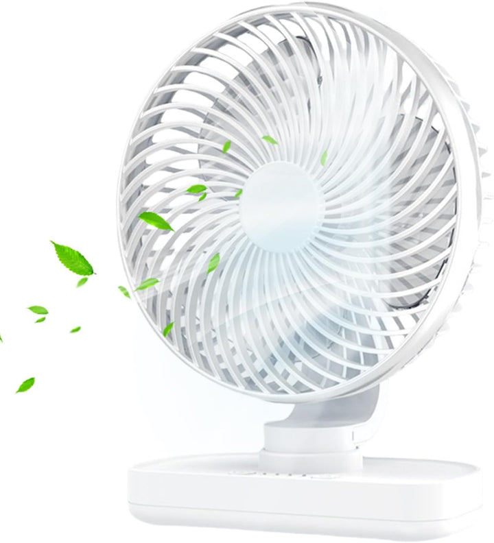 Tischventilator, Oszillierender Kühlventilator, 4 Geschwindigkeitsstufen Kompaktkühler Mit Leichtem