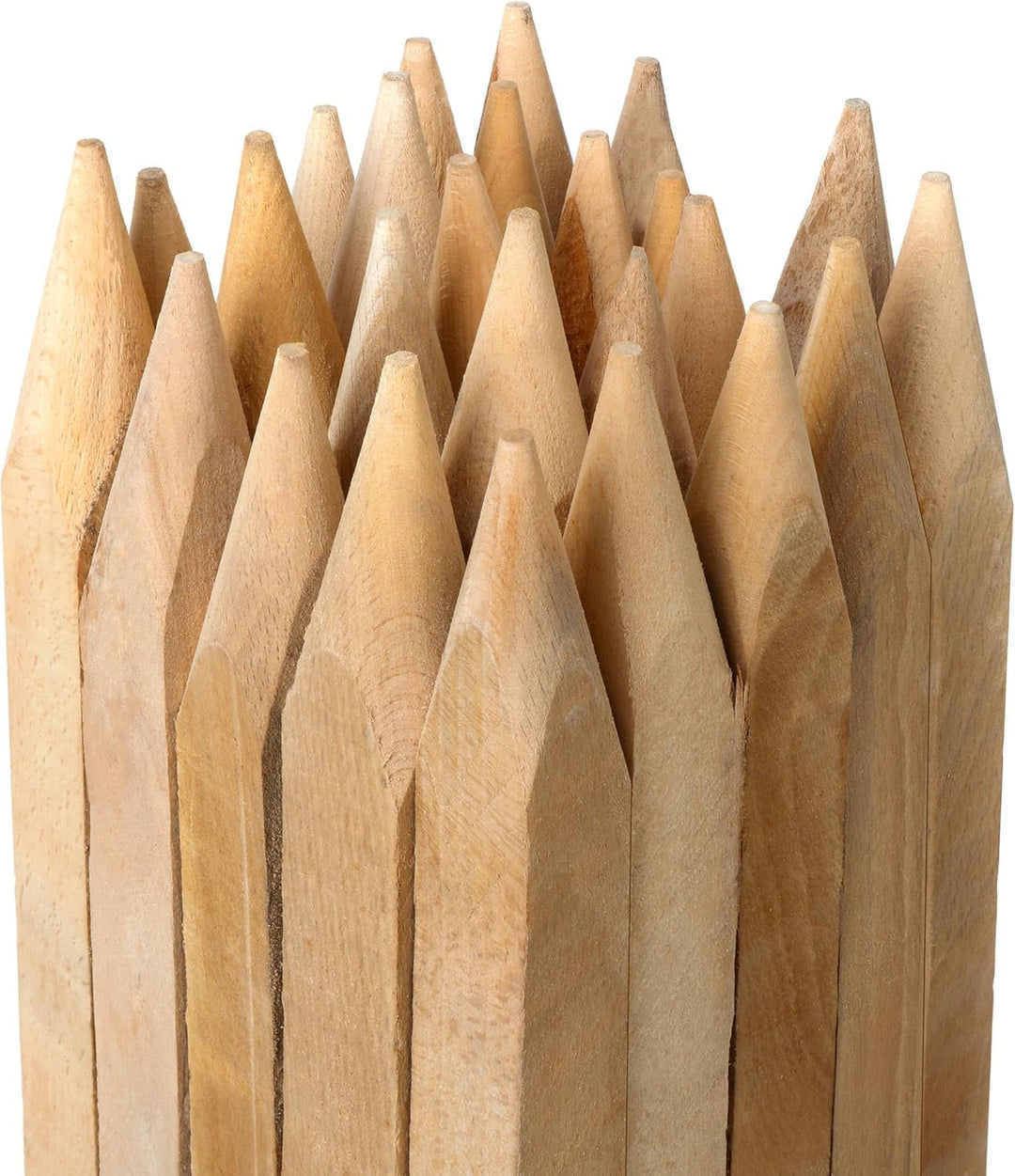 Buchenholz Holzpflöcke & Holzpfähle Quadratisch 25 Stück - Längen 100 cm - Ideal für Zaunpfosten, Za