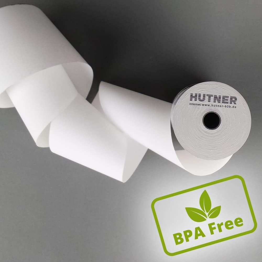 50 Stk. Thermorollen | 57x25x12 mm Ø45mm | Länge: 25 m | BPA frei | für EC Cash Geräte | Thermopapie