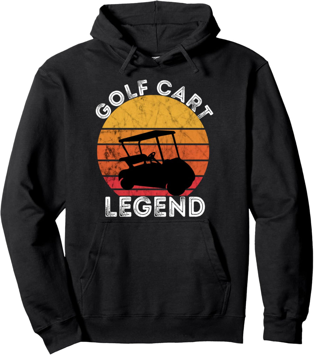 Golfwagen Legend Retro Vintage Sunset Golf Sport Lover Pullover Hoodie