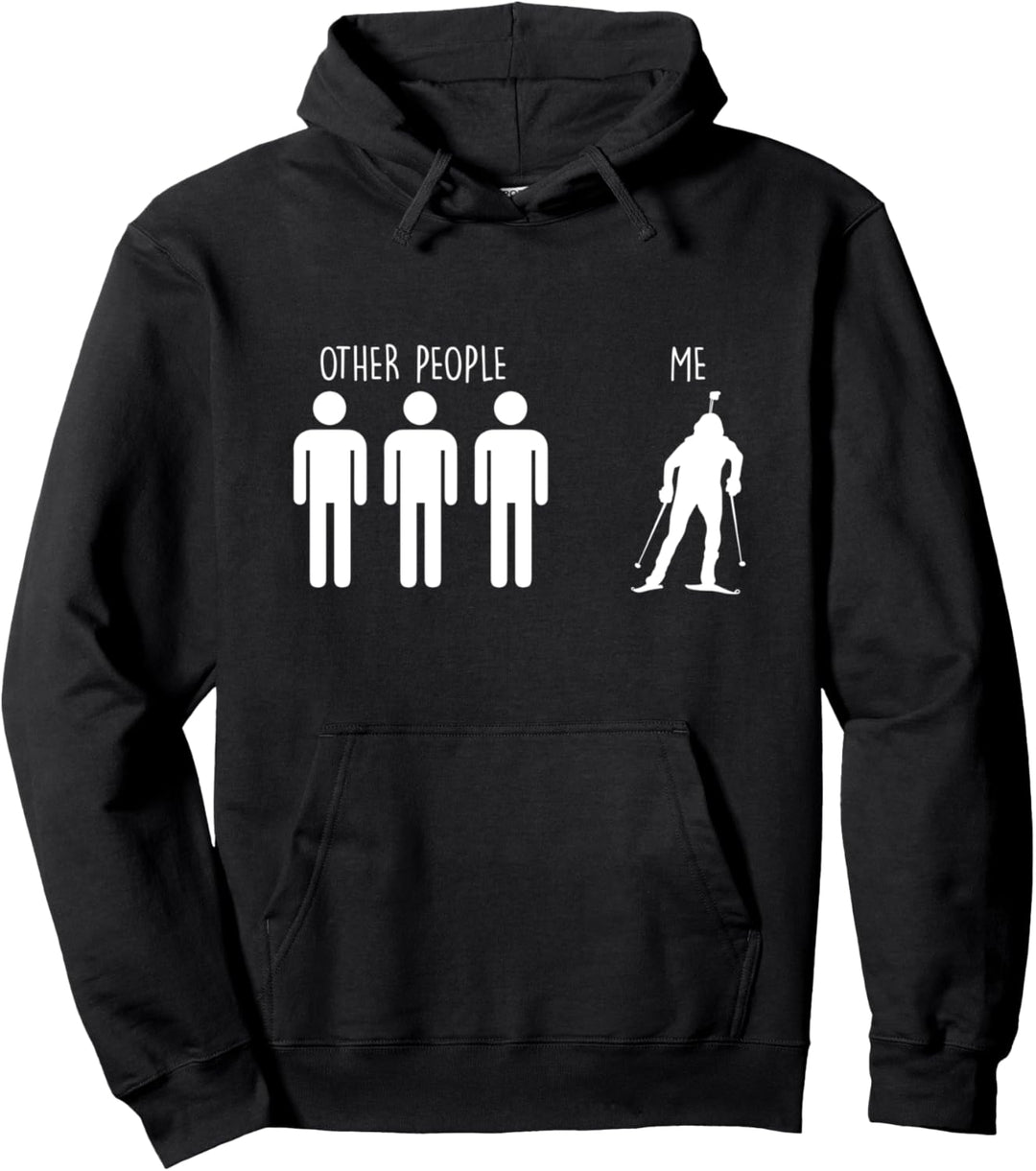 Lustiger Supersprint Cross Country Biathlet Pullover Hoodie
