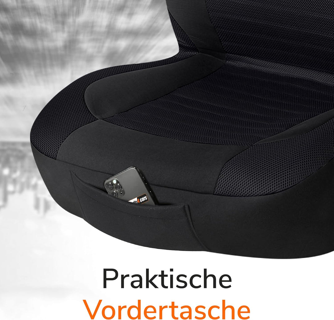 Upgrade4cars Auto-Sitzbezüge Set Universal Version 2026 | Autoschonbezüge Vordersitze & Rückbank | A