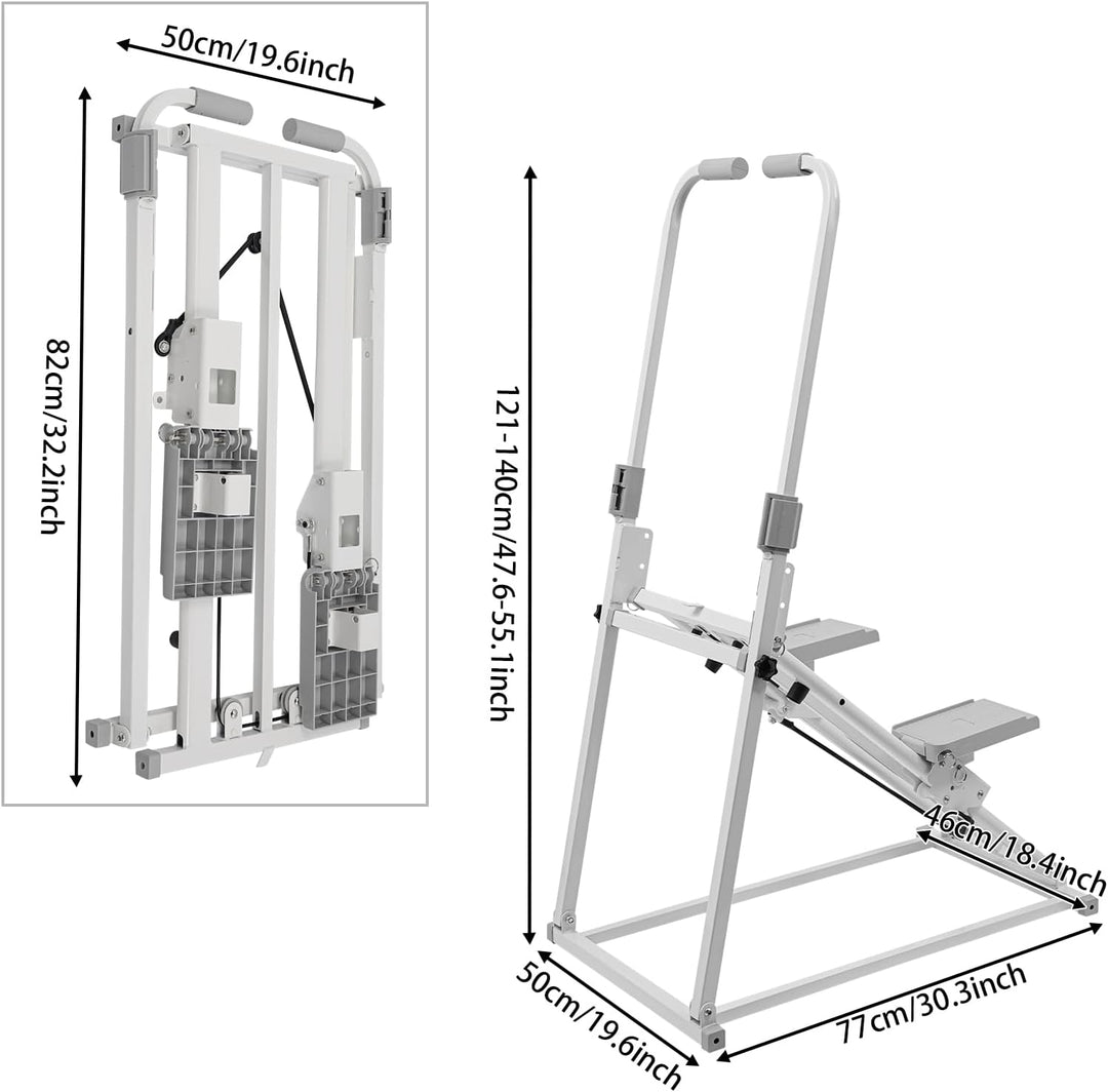 Treppensteiger Fitnessgerät Klappbar Vertikaler Climber Stepper Treppenstepper mit 3 Stufen Einstell