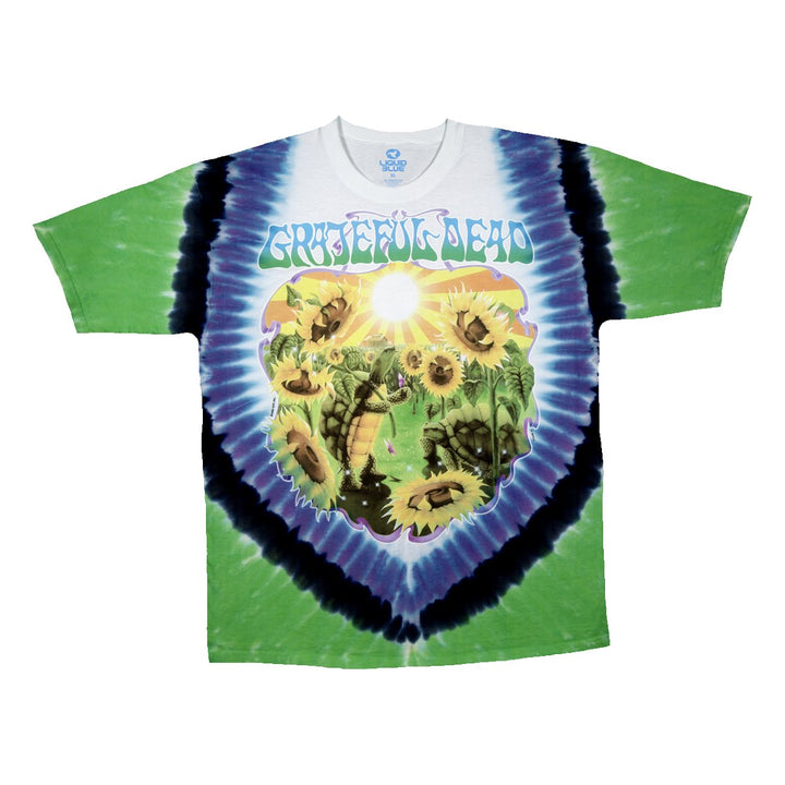 Liquid Blue Herren-T-Shirt, Grateful Dead, Sonnenblume, Terrapin, kurzärmelig, Batik/Mehrfarbig, Grö