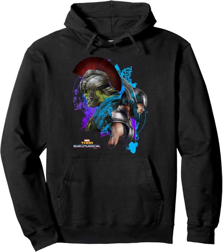Marvel Thor: Ragnarok Hulk And Thor Back To Back Portrait Pullover Hoodie
