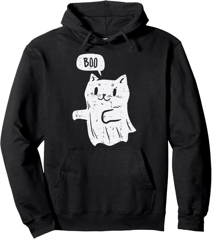 Geisterkatze, lustig, Halloween, Tier, Herren, Damen, Kinder Pullover Hoodie