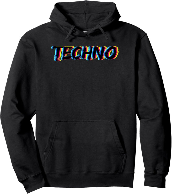 TECHNO blurred - rave LOVE - DANCE TILL THE MORNINGSUN WILD Pullover Hoodie