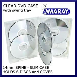 Amaray Dragon Trading DVD-Hülle für 6 CDs, transparent, Schaukeltablett, 20 cm hoch