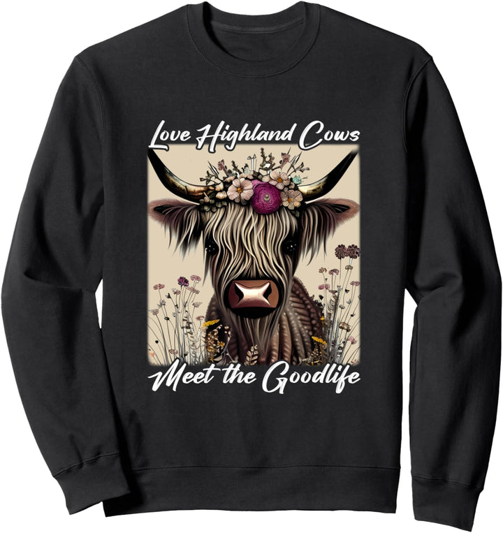 I Hug Highland Cows Highland Heifer Schottisches Rind Sweatshirt