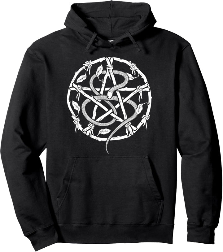 Nature Pentacle And Snake Pullover Hoodie
