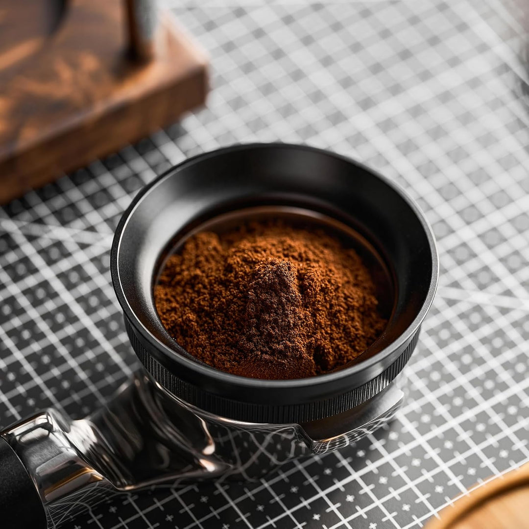 51 mm V3 Magnetischer Dosiertrichter, 8 N52 Magnete, flacher Espresso-Trichter, Anti-Klecks-Dosierri