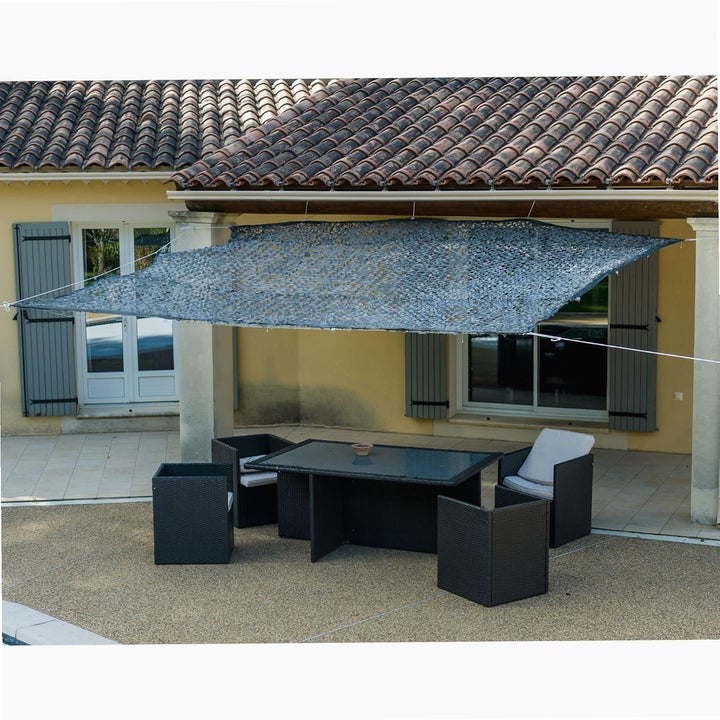 WerkaPro 10794 Sonnensegel aus Polyester, rechteckig, 3 x 4 m, grau, für Balkon, Terrasse und Garten