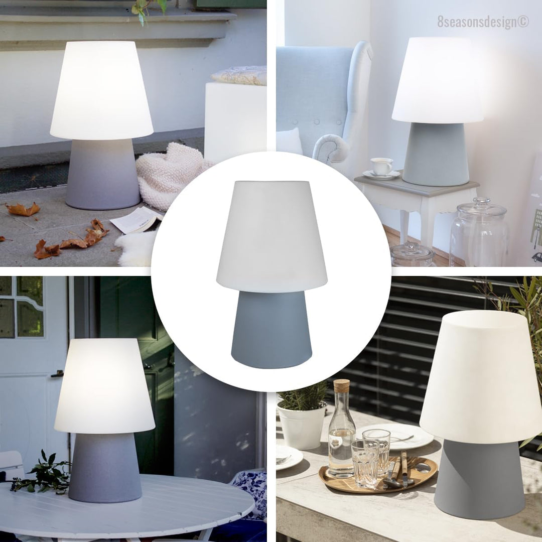 Light Life Leuchtobjekt Lampe "Grey" 60 cm (Solar) Indoor & Outdoor Grau, Grau