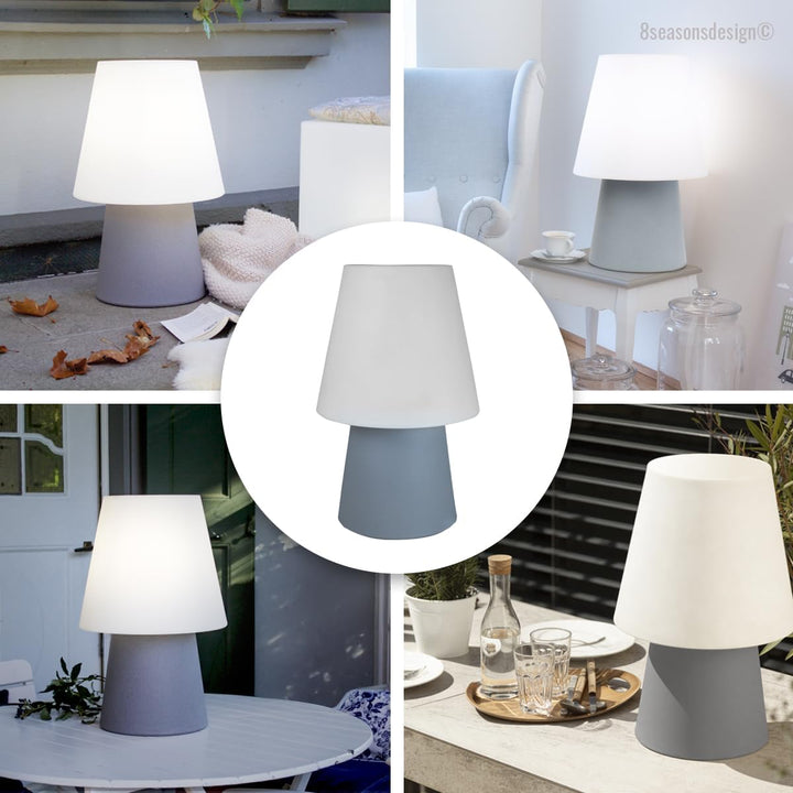 Light Life Leuchtobjekt Lampe "Grey" 60 cm (Solar) Indoor & Outdoor Grau, Grau