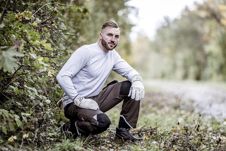 Nitras Motion TEX Light 7015 Arbeits-Pullover - Leichter Baumwoll-Pulli - Sweater für die Arbeit M H