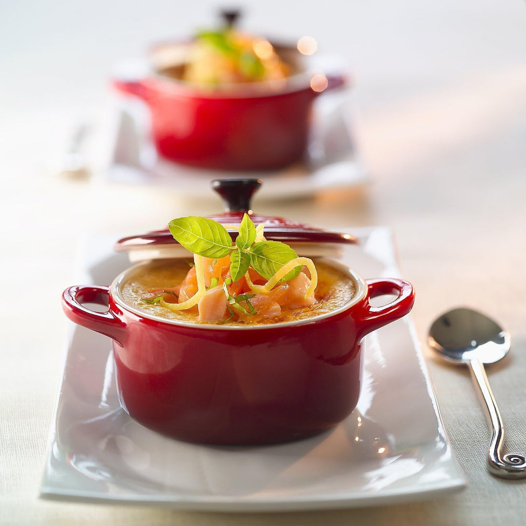 LE CREUSET Steinzeug Mini-Cocotte 200 ml, kirschrot, Kirschrot