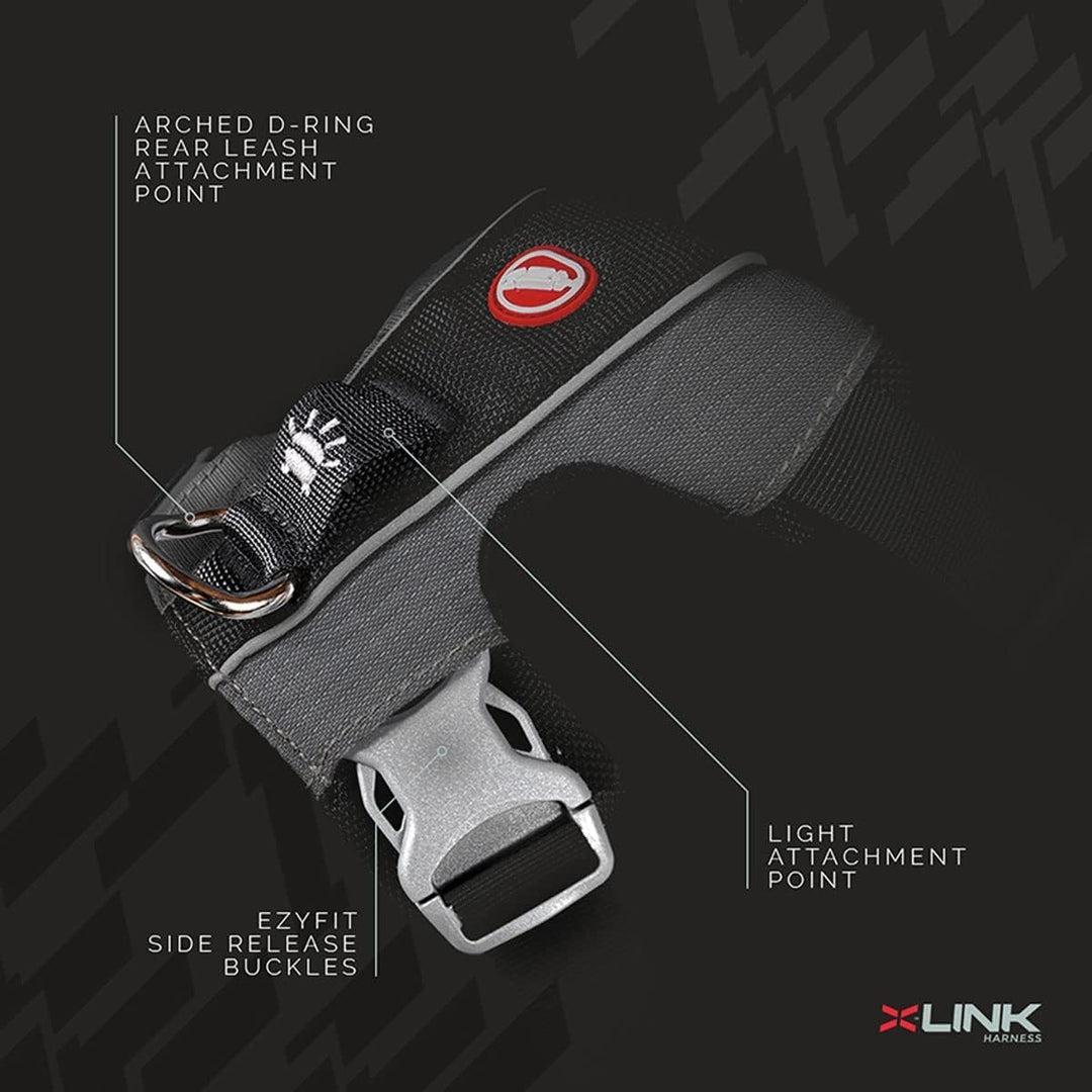 EzyDog No-Pull Hundegeschirr für Mittelgrosse und Grosse Hunde, X-Link Anti Zug Geschirr Hund Verste